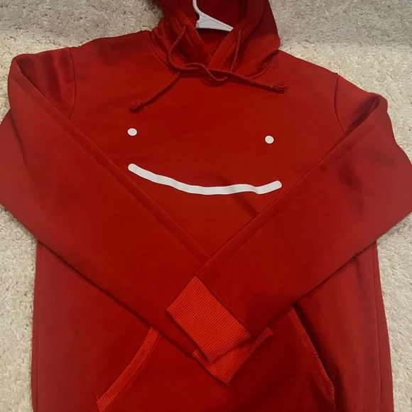 Dream Smp Dream Red Hoodie Merch Karl Jacobs Fleece Crew Neck